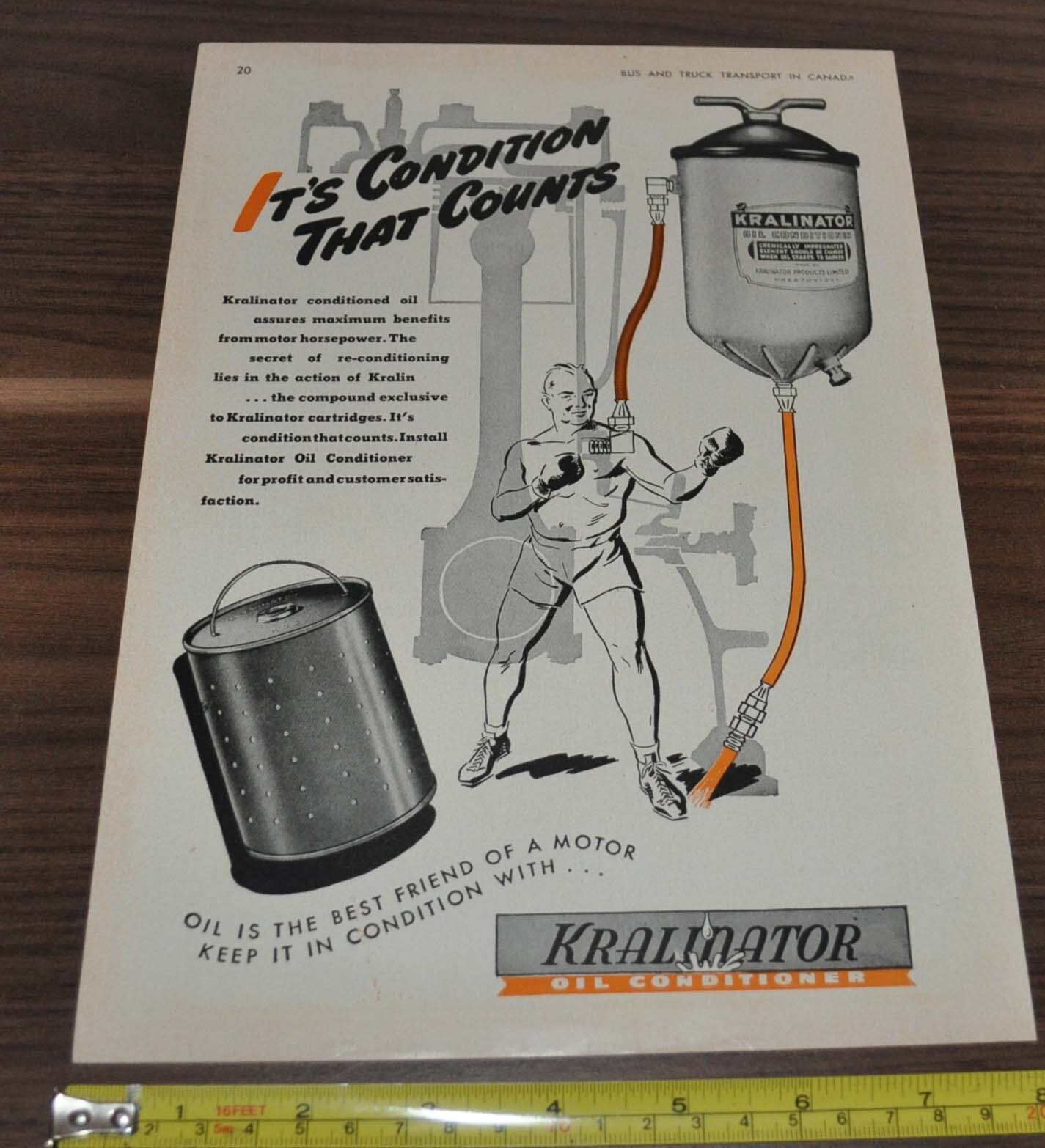 1947 Canadian Car Brill Coaches Bus Ad Aluminum Cuts Dead Weight Kralinator