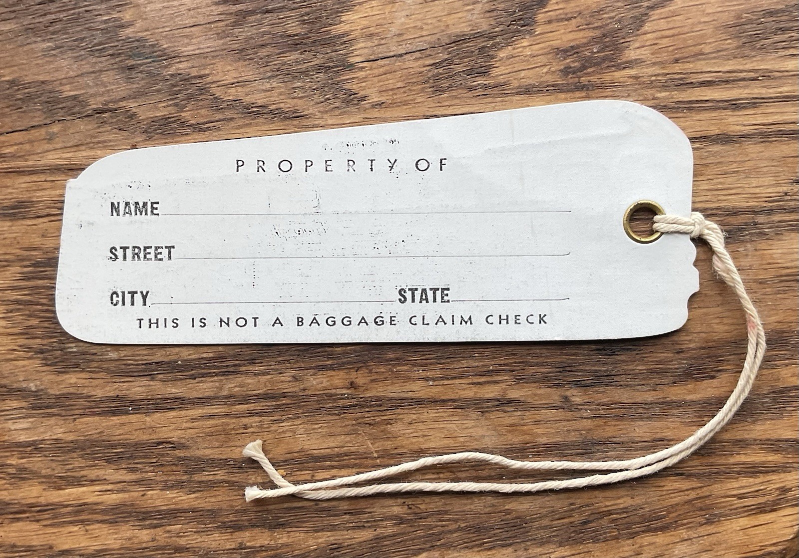 Original WWII 1940’s Greyhound Bus luggage Tag Label Baggage