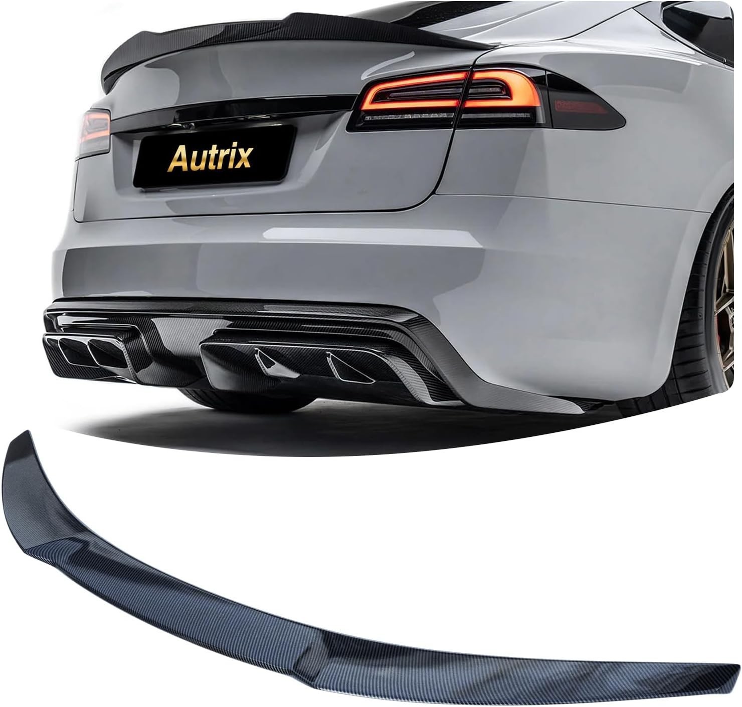 Rear Trunk Spoiler Compatible with 2012-2026 Tesla Model S All Models