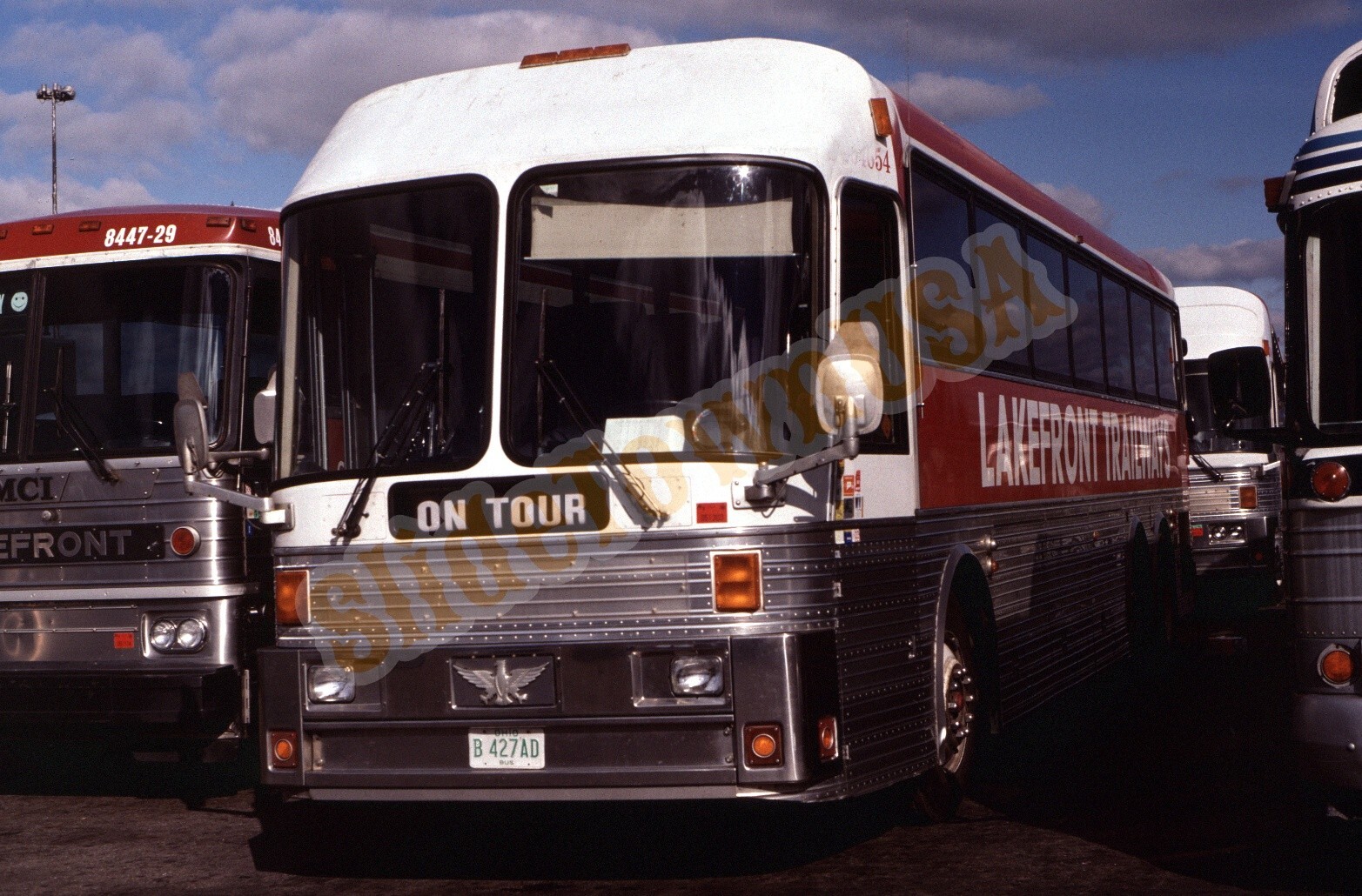 Vtg 1989 Bus Slide Lakefront Trailways Y1Q063