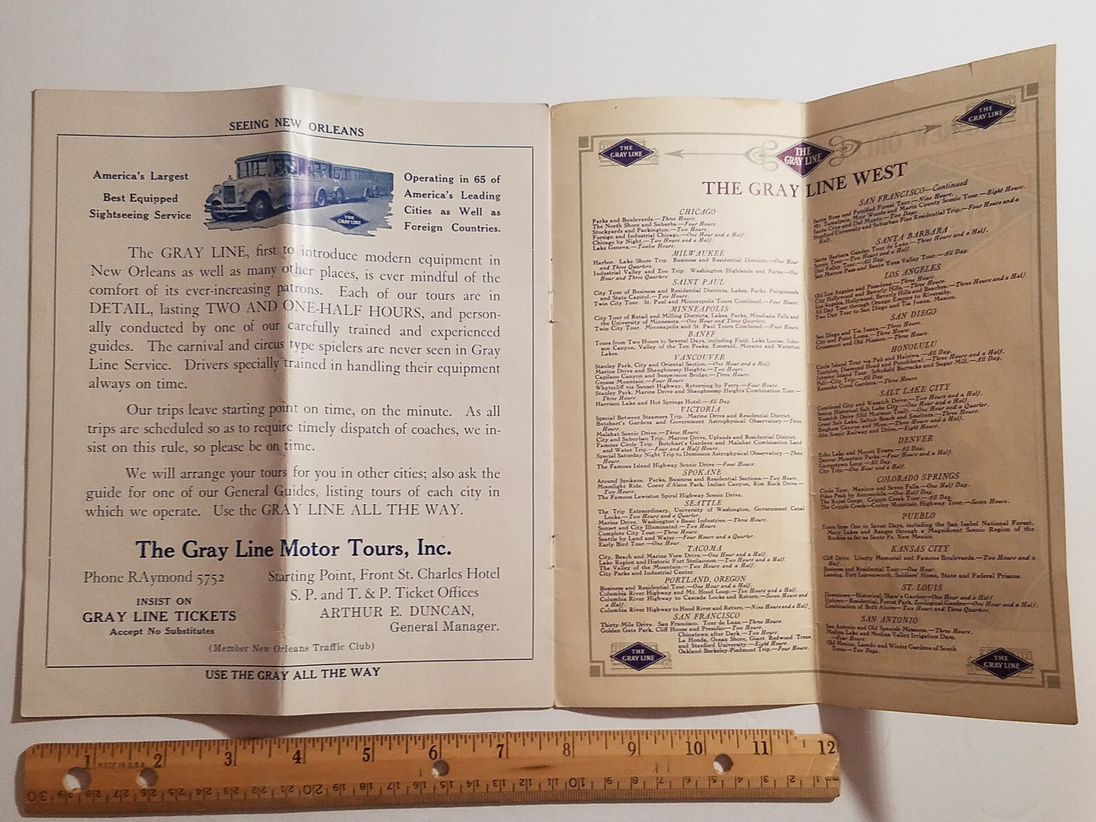 1928 The Gray Line Brochure: Seeing New Orleans