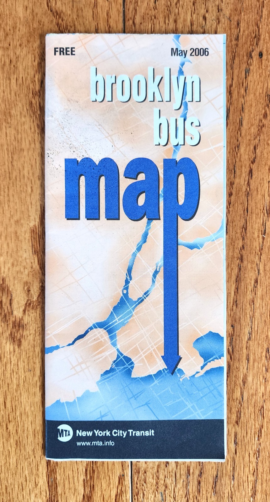 VINTAGE 2006 NYCTA NYC BROOKLYN BUS MAP MTA NEW YORK CITY TRANSIT AUTHORITY