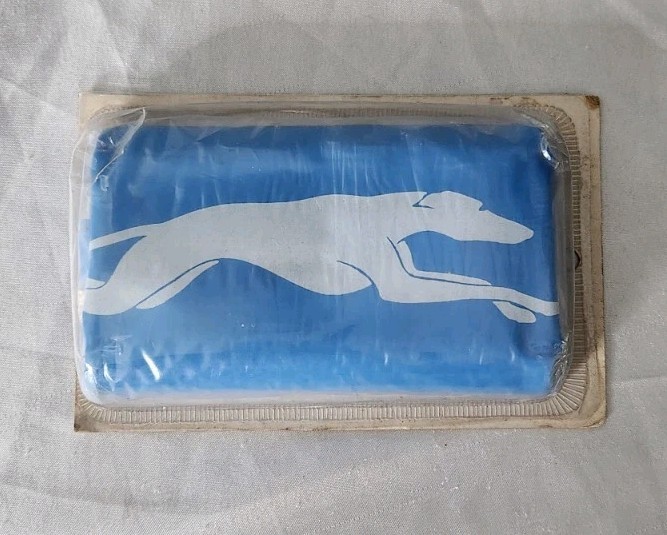 Vintage Greyhound Bus Travel Pillow And Tote Bag Inflatable NOS