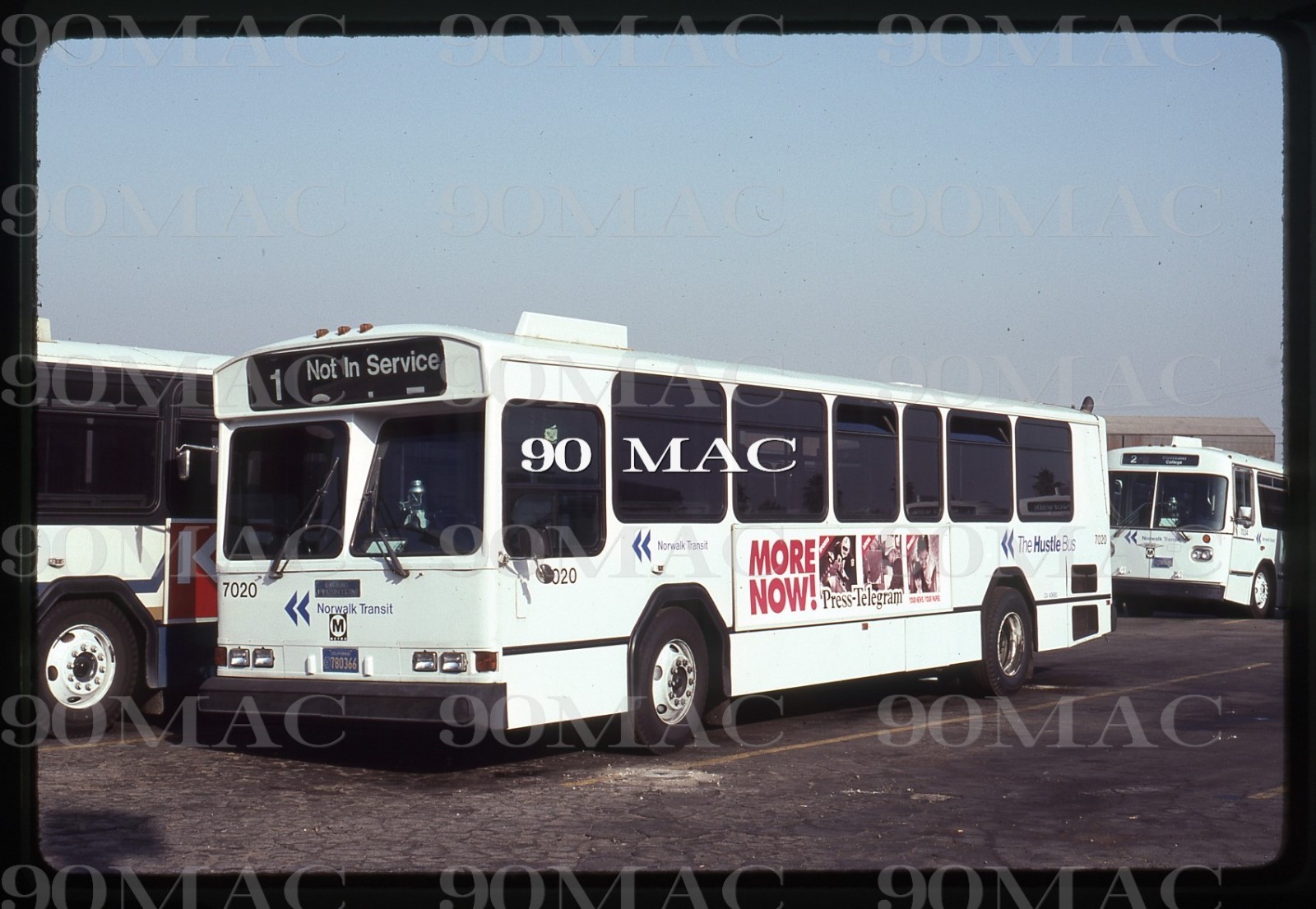 NORWALK TRANSIT. GILLIG BUS #7020. Norwalk (CA). Original Slide 1992.