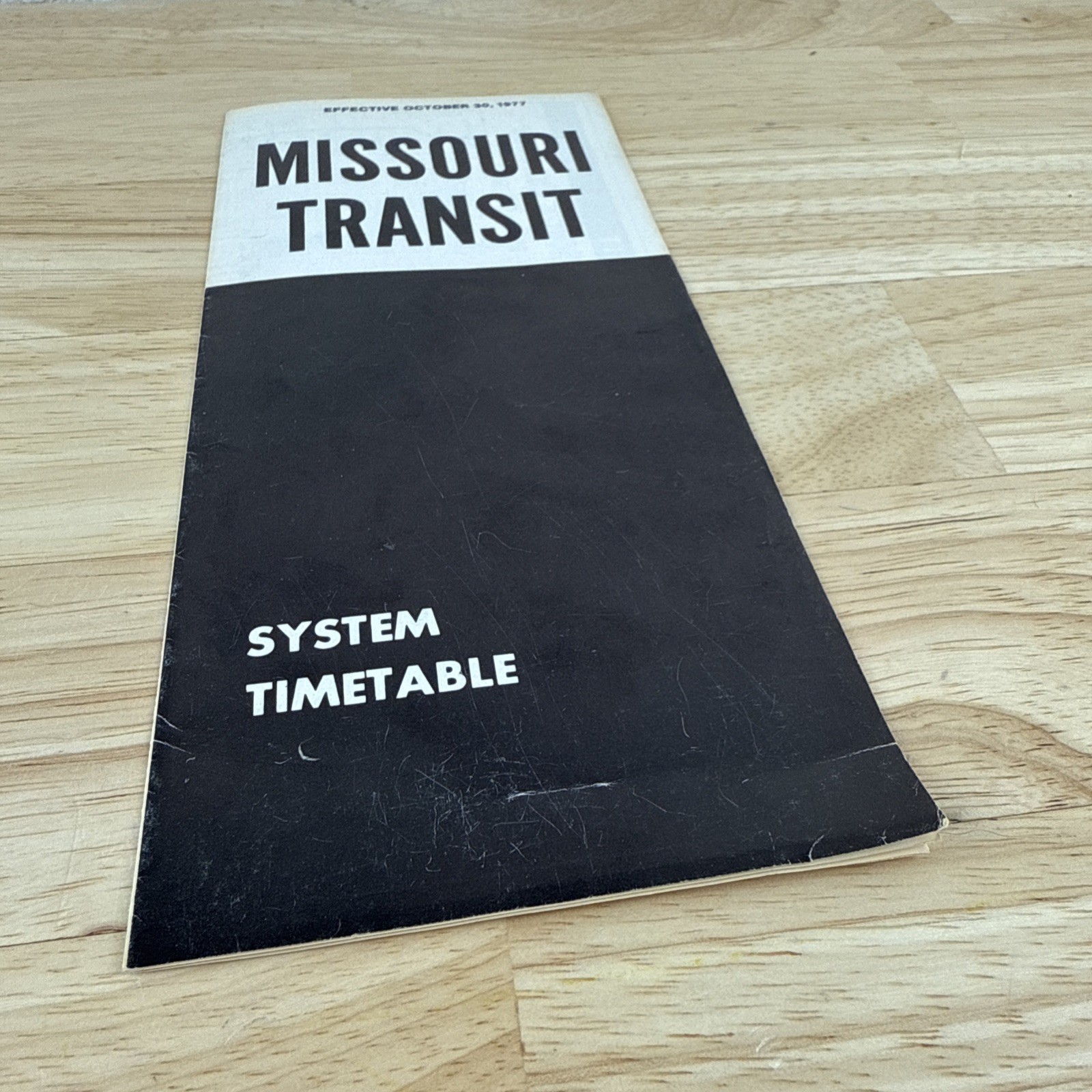 1977 Missouri Transit System Timetable Bus Schedule Map Brochure Travel Guide