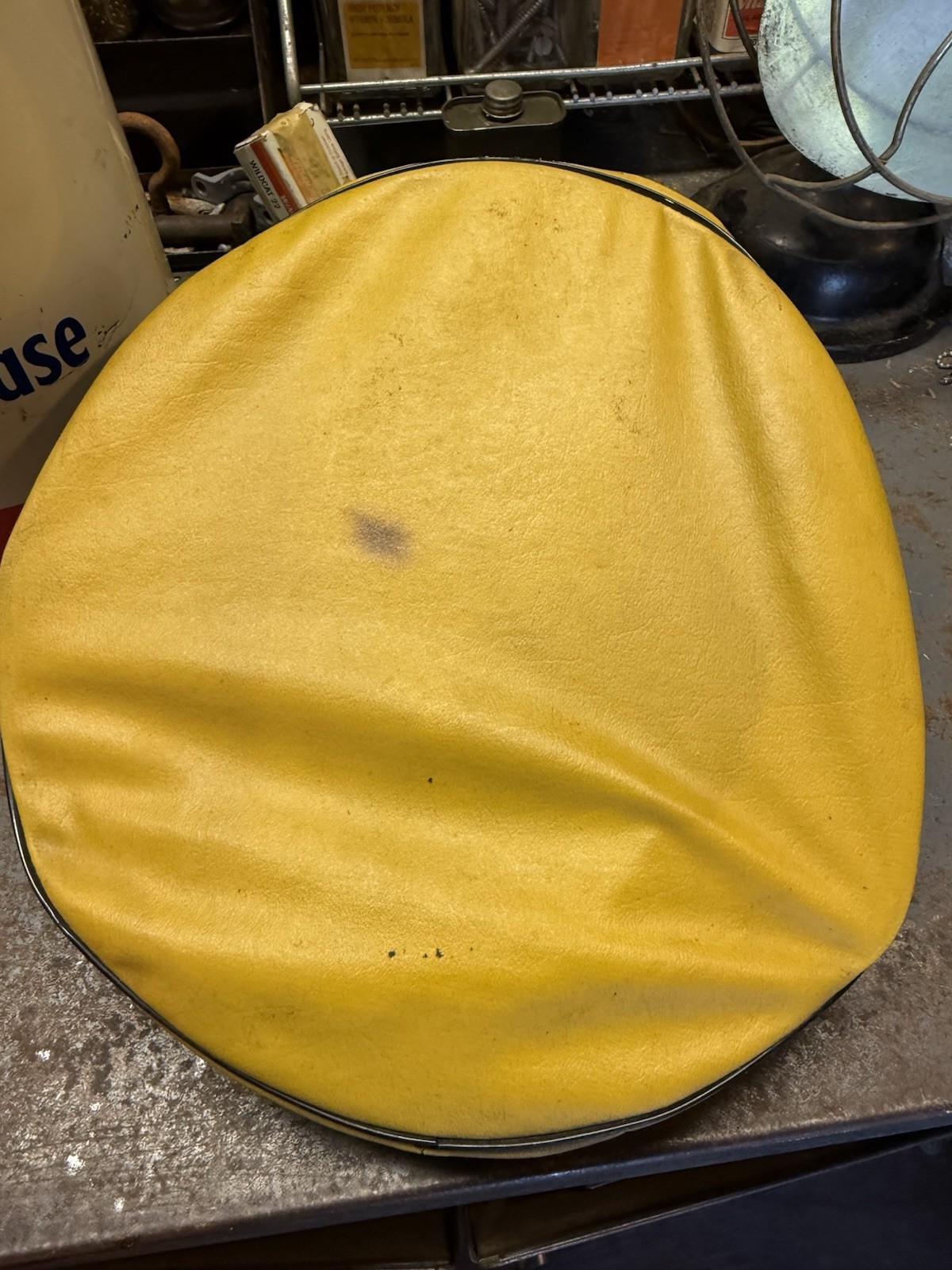 Vintage Yellow Cab company Driver Uniform Leather Hat Lancaster Brand 7 1/8 Size