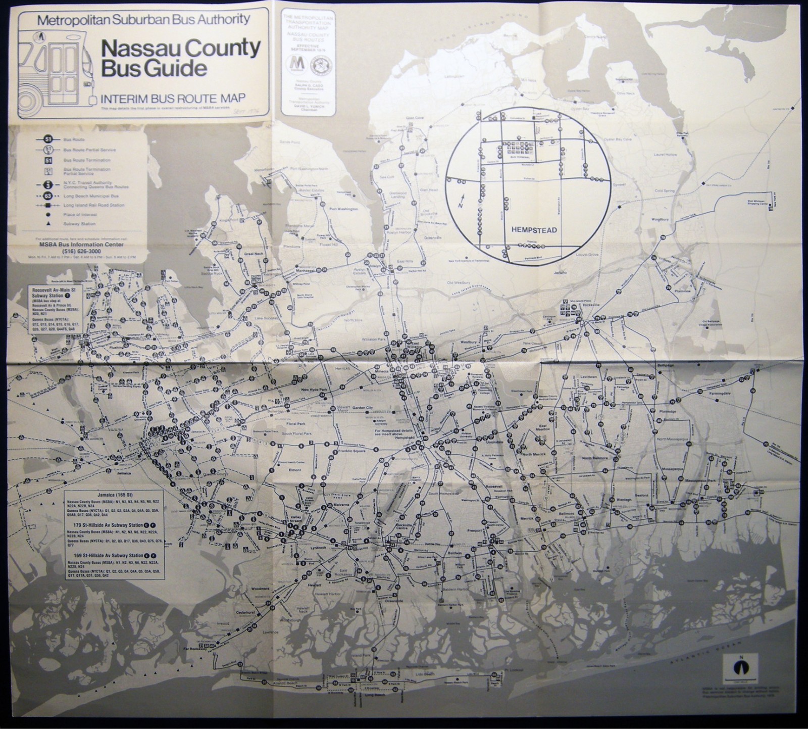 1976 – 1982 SERIES OF NASSAU COUNTY NY BUS ROUTE MAPS TRANSPORTATION HISTORY