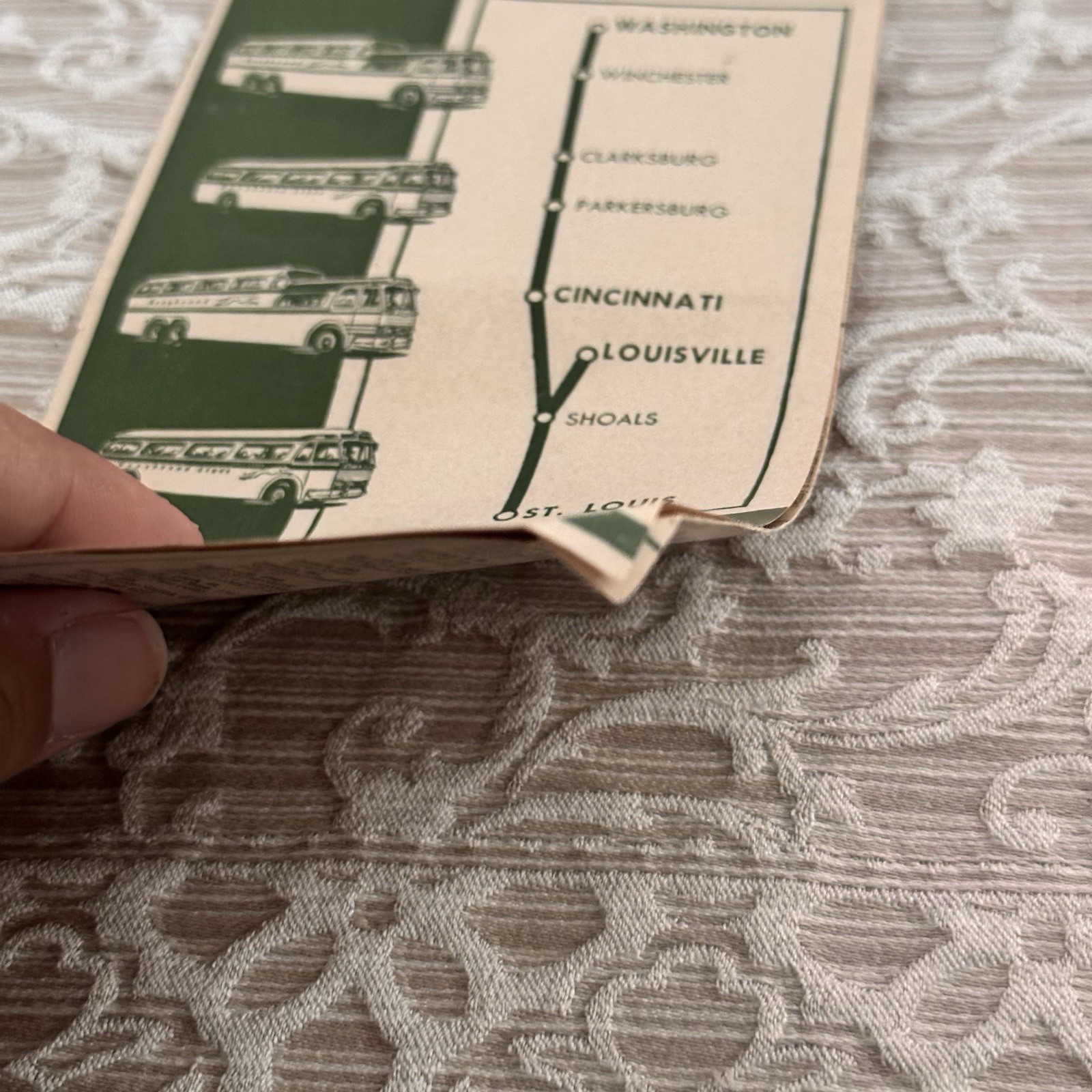Eastern Greyhound Bus Time Tables 1958 Travel Brochure Pamphlet Junk Journal