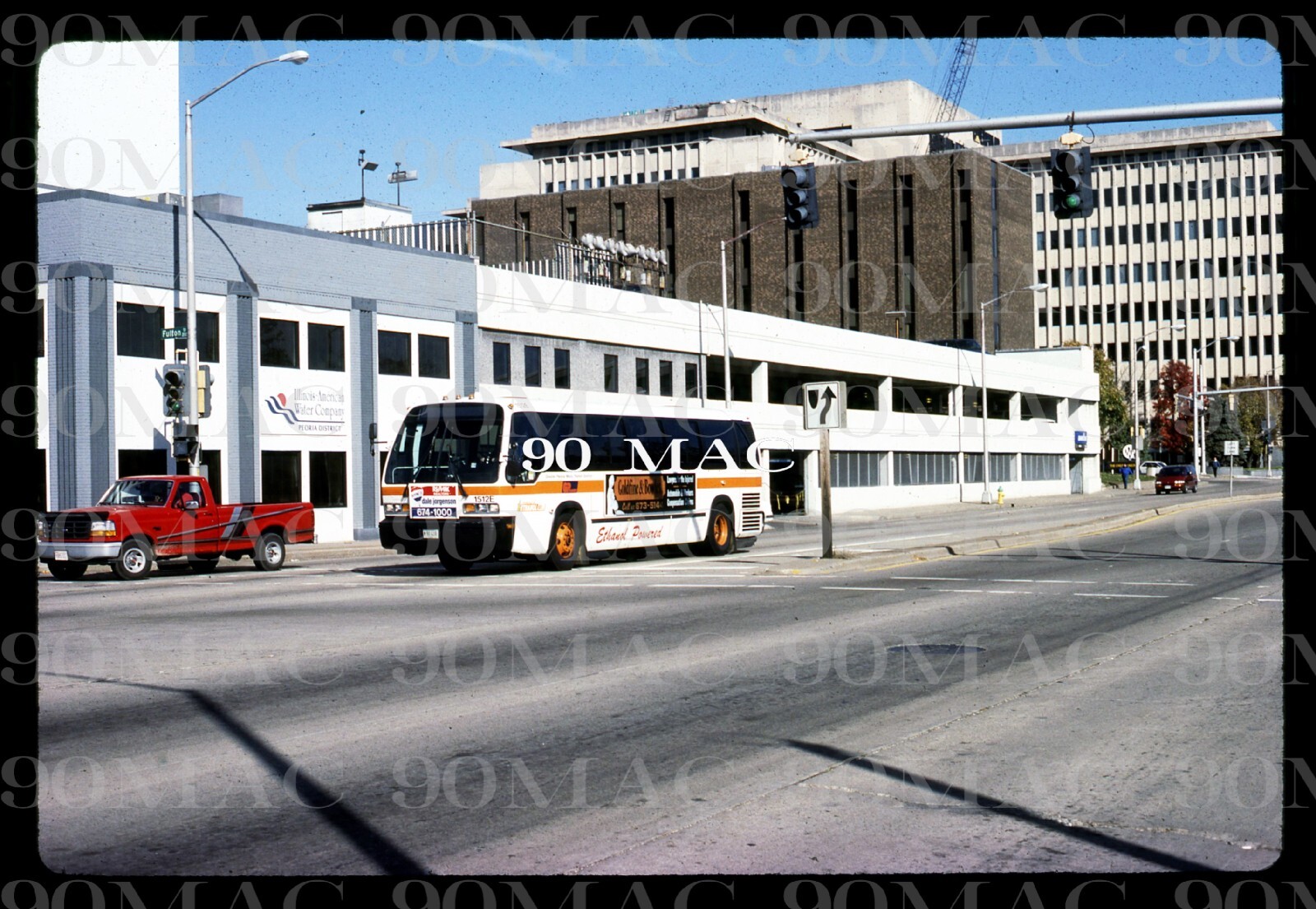 GP TRANSIT. GM RTS COACH #1512E. Peoria (IL). Original Slide 1995.