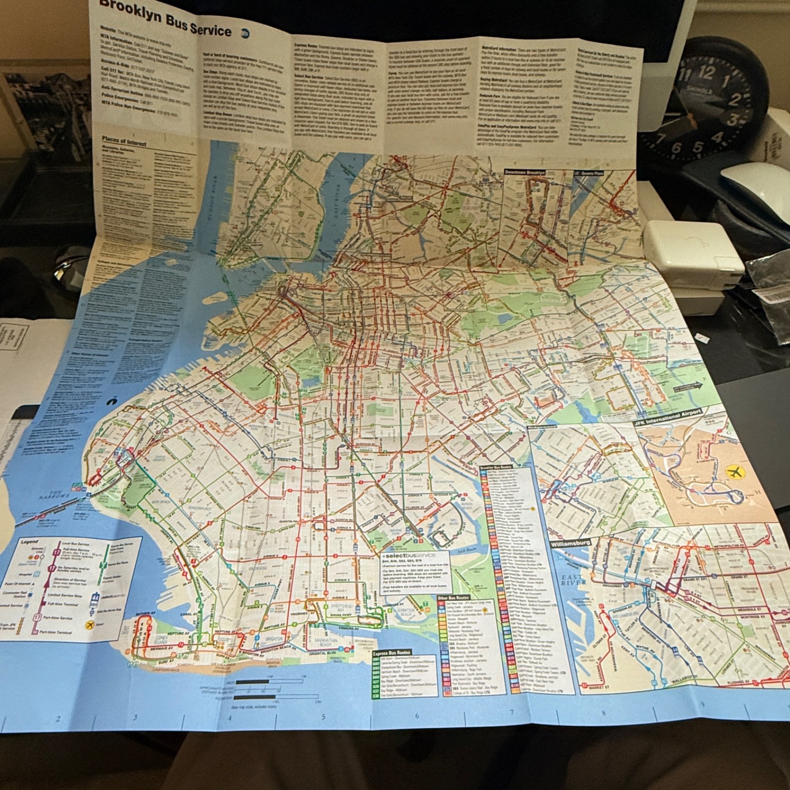 Brooklyn New York MTA Bus Map Route Travel Map 🚍