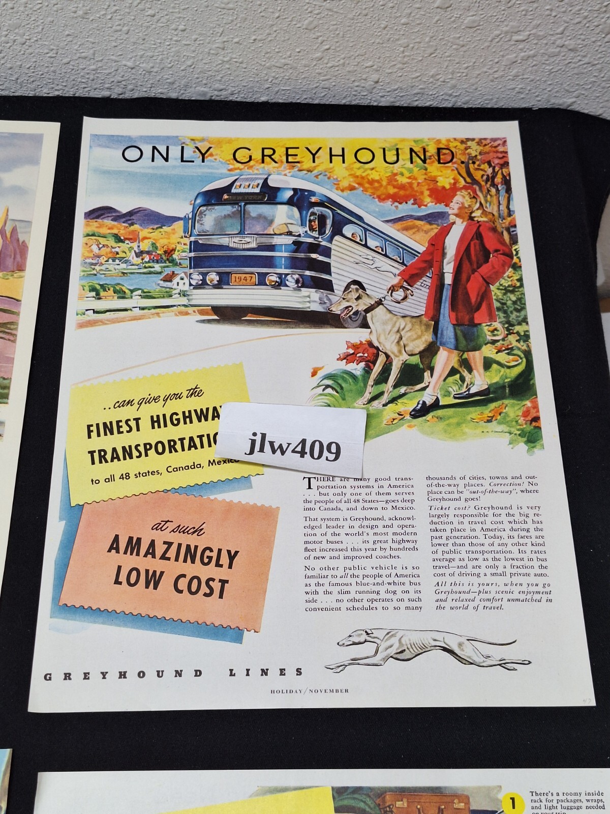 10 Vtg 1944-1951 BUS ADS Original Print Ad Spearhead Greyhound Trailways
