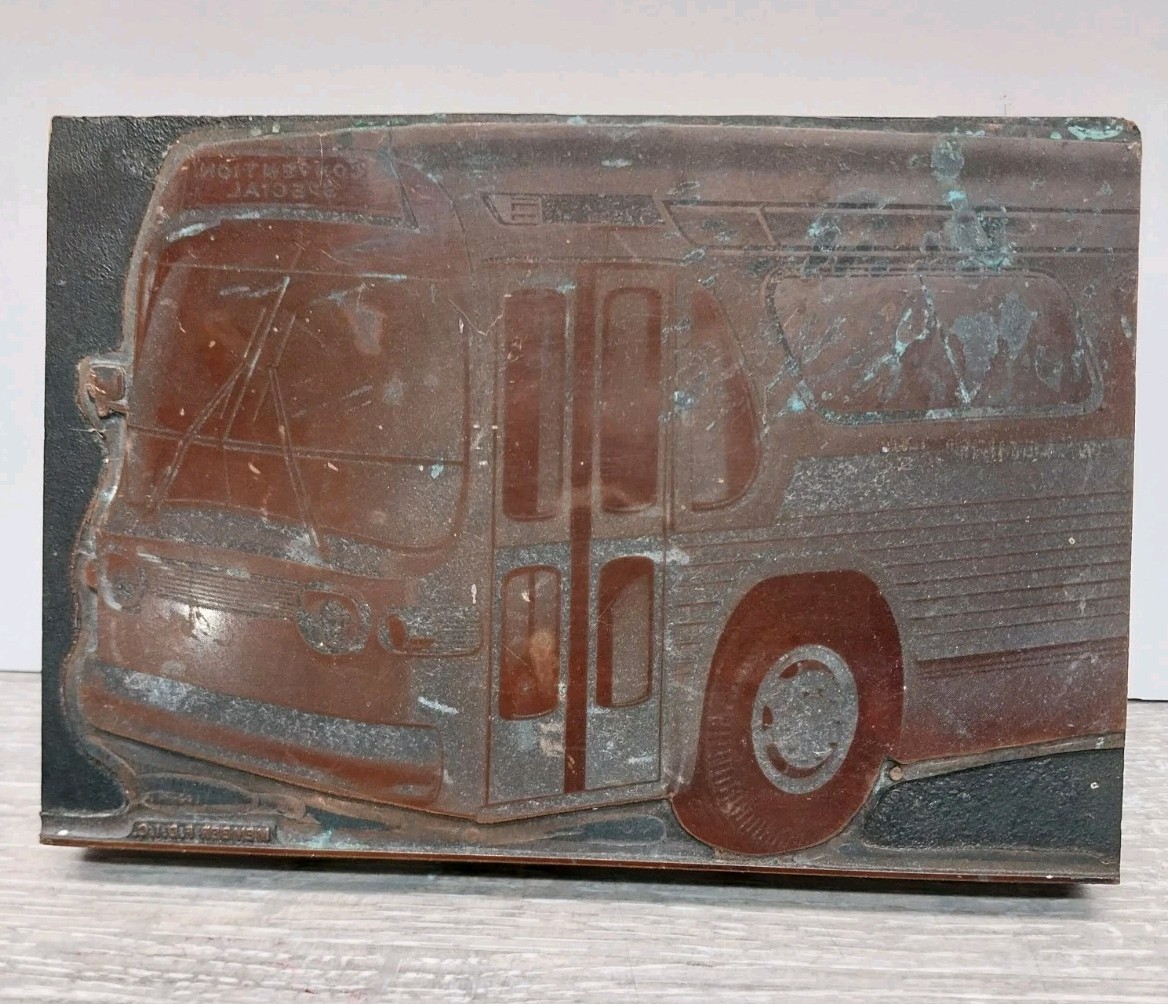 Vintage City Bus Convention Printing Plate 1966 USA NYC Philadelphia NJ CT