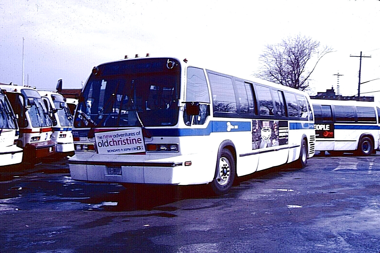 ORIGINAL KODACHROME SLIDE EX-NYC BUS 1990 TMC RTS #8101 BAISLEY PARK APR 1, 2006