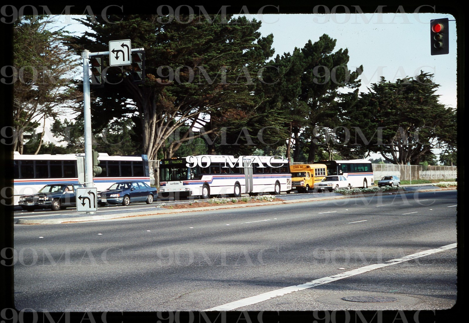 SAMTRANS. NEW FLYER BUS #1619. San Francisco (CA). Original Slide 1990.