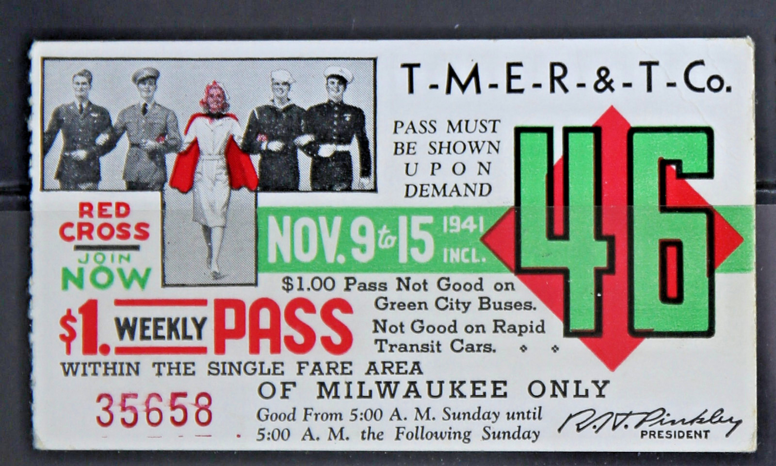 T M E R & T Co Pass – Red Cross Nov 9 – 15 19411 PASS471