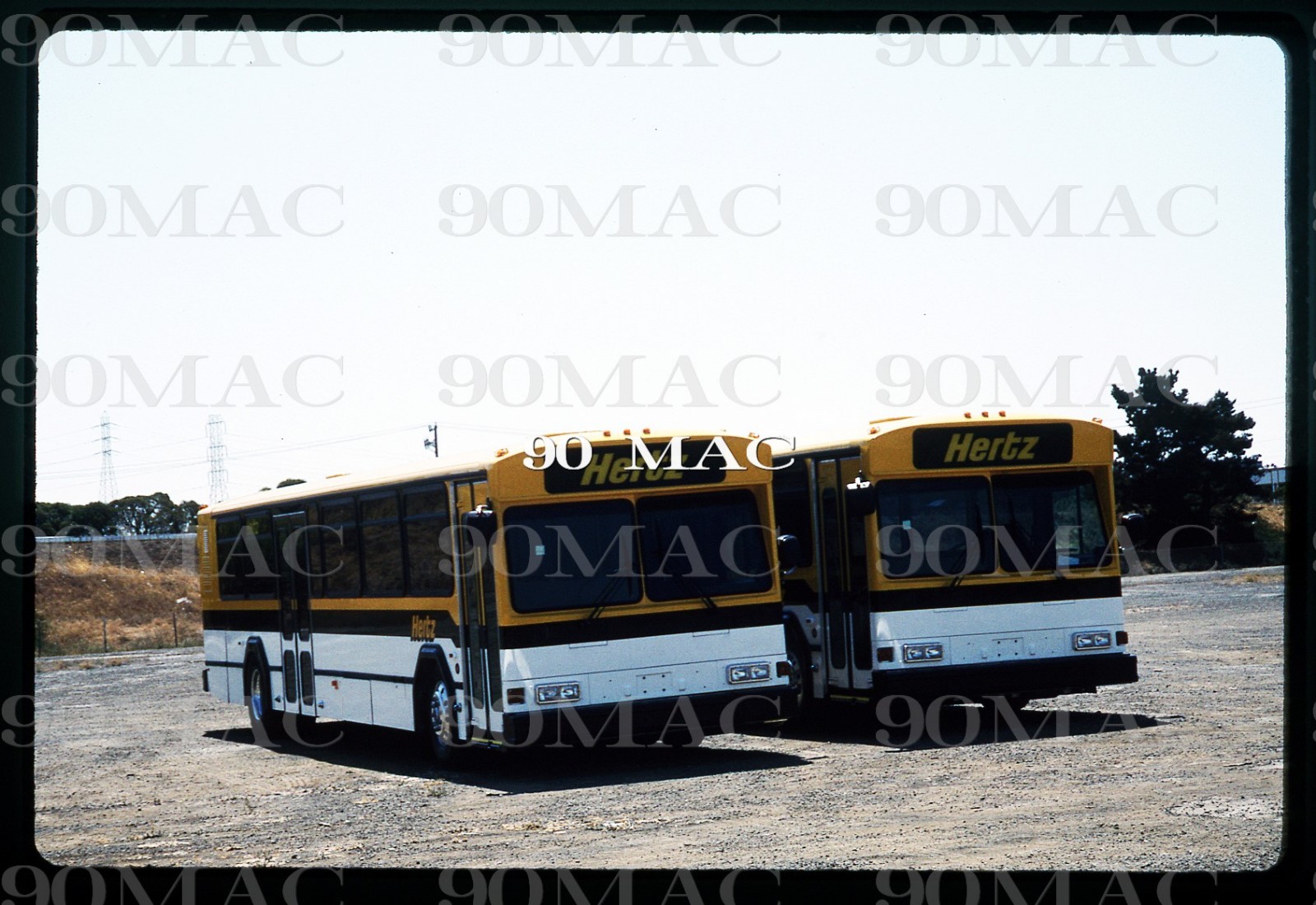 GILLIG BUS FACTORY. Hayward (CA). Original Slide 1996. HERTZ shuttle.