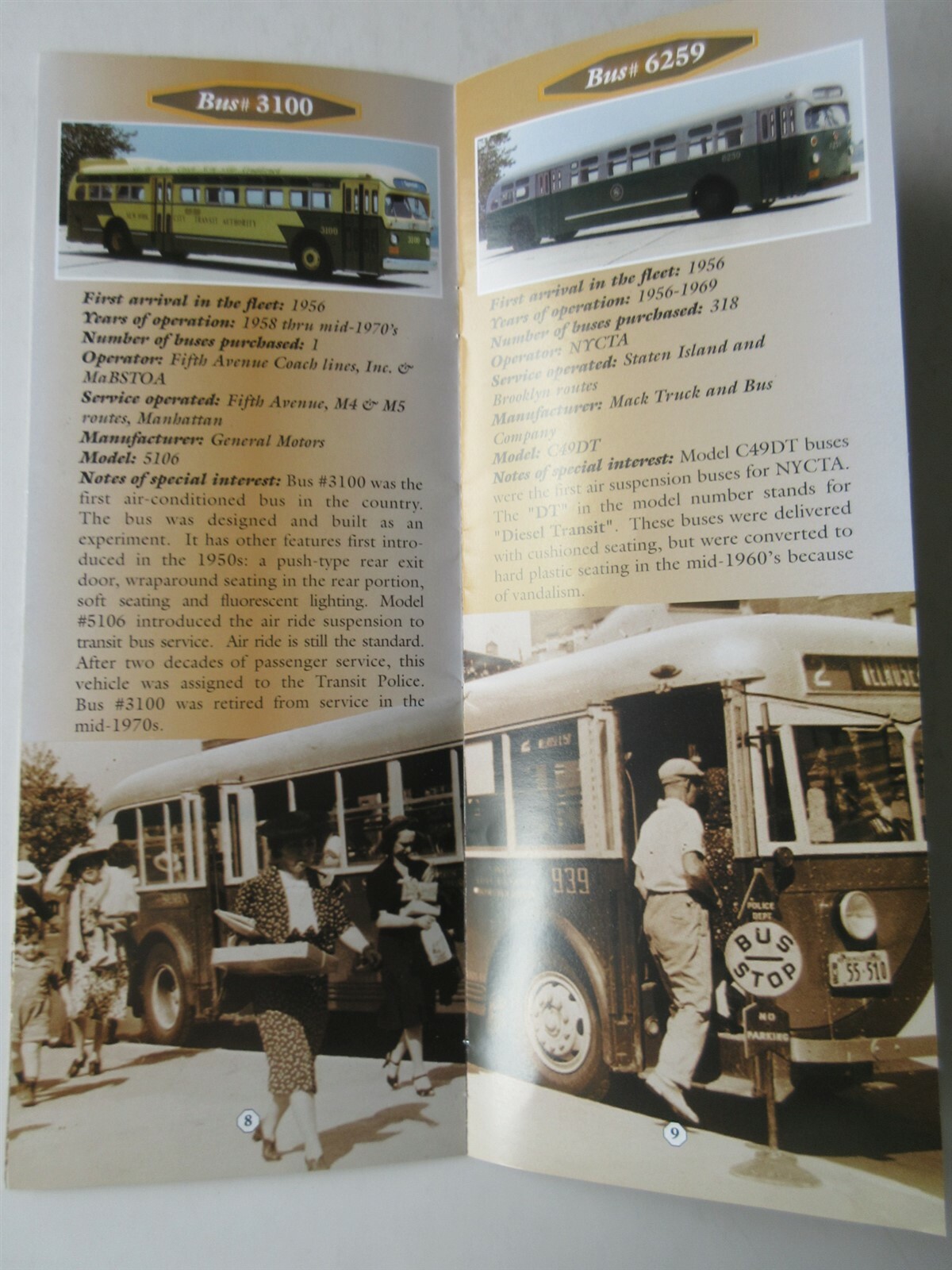 New York City Transit The “Vintage” Bus Fleet booklet