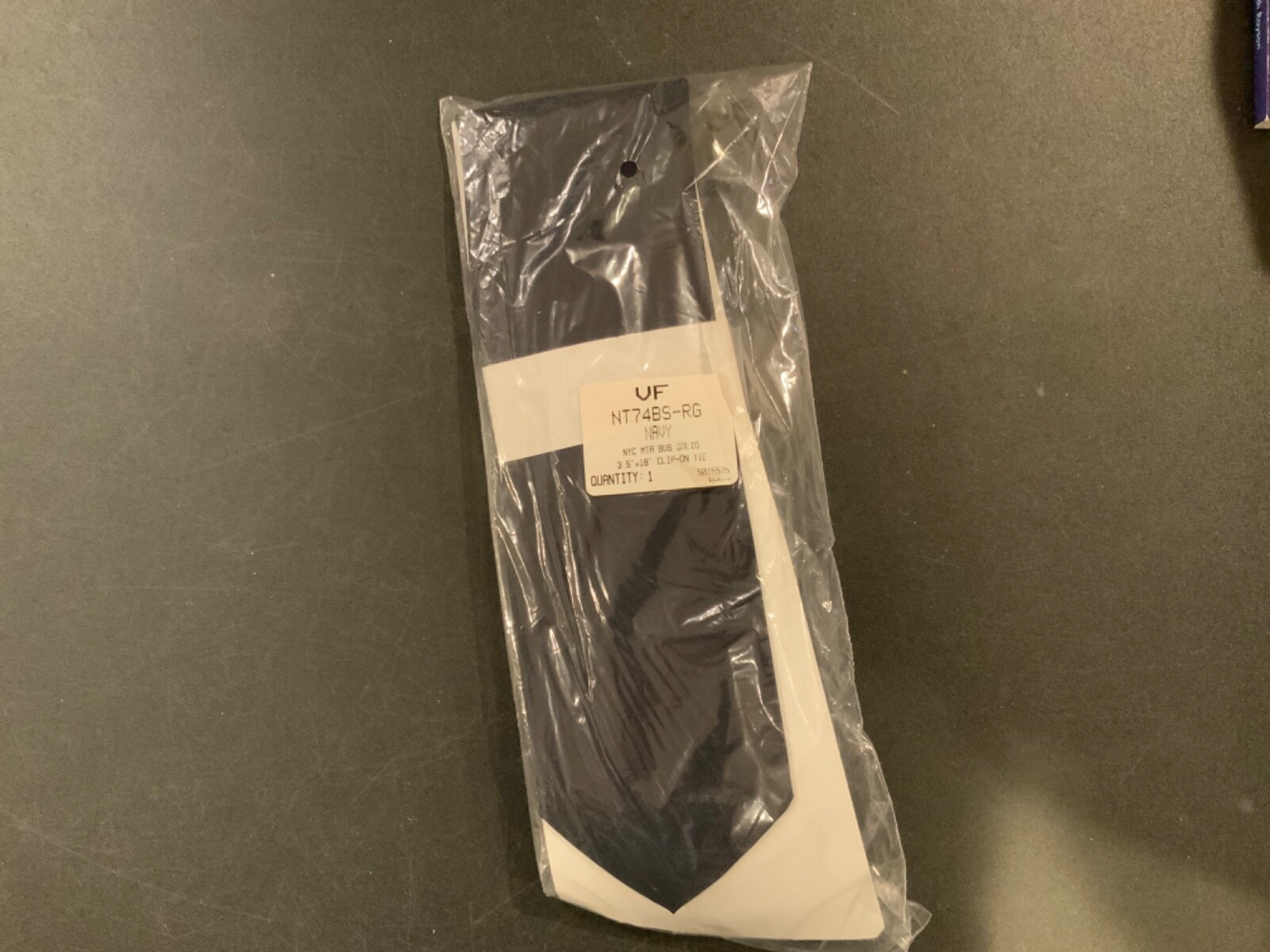 1 NYC MTA Bus Solid 3.5”x18” Navy Clip On Tie – NT74BS-RG
