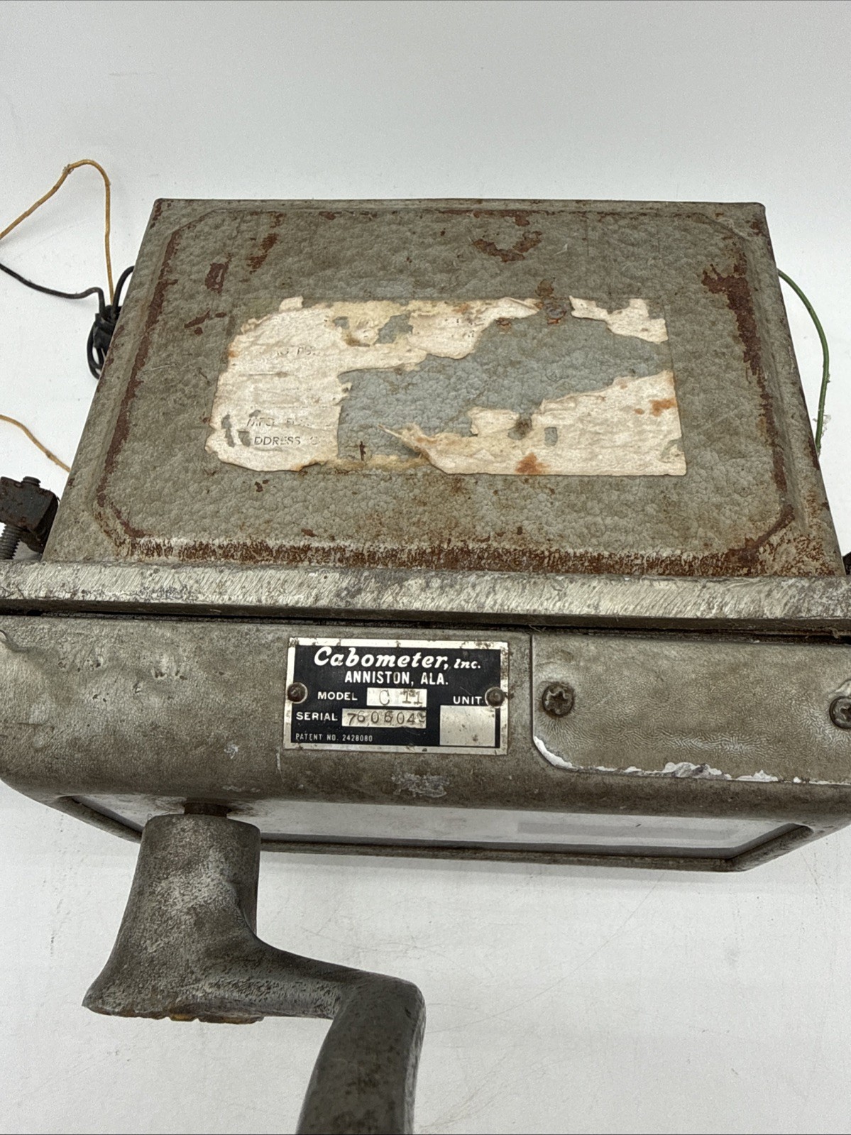 Vintage Cabometer Mechanical Taxi Fare Meter Model C11 Vacant Flag Arm NoReturns