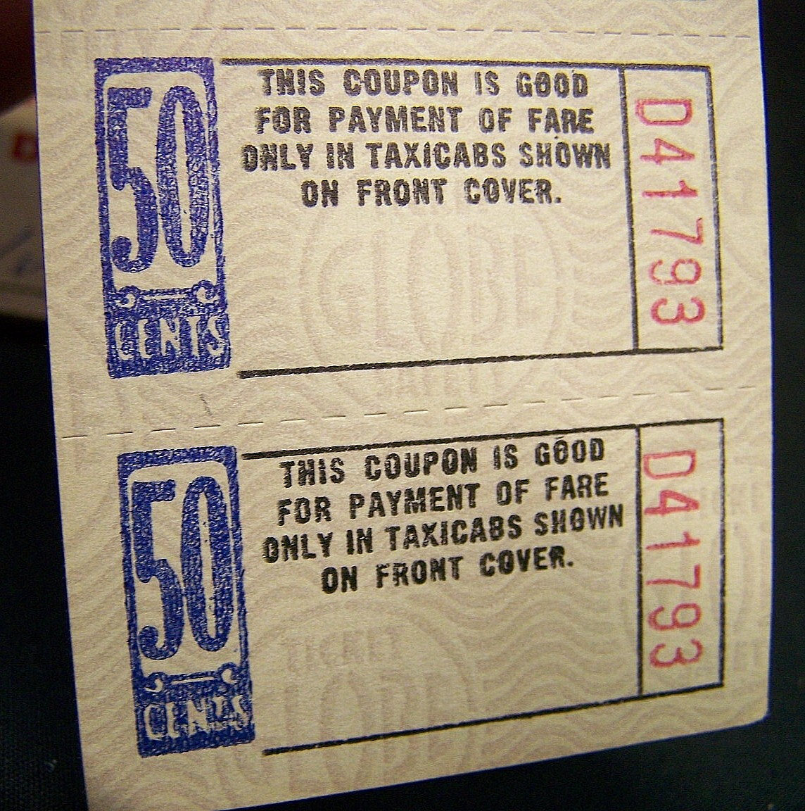 5 LOT~COURTESY CAB CO~DOWNERS GROVE, IL~TAXI CAB COUPON BOOKS~2 USED, 3 FULL