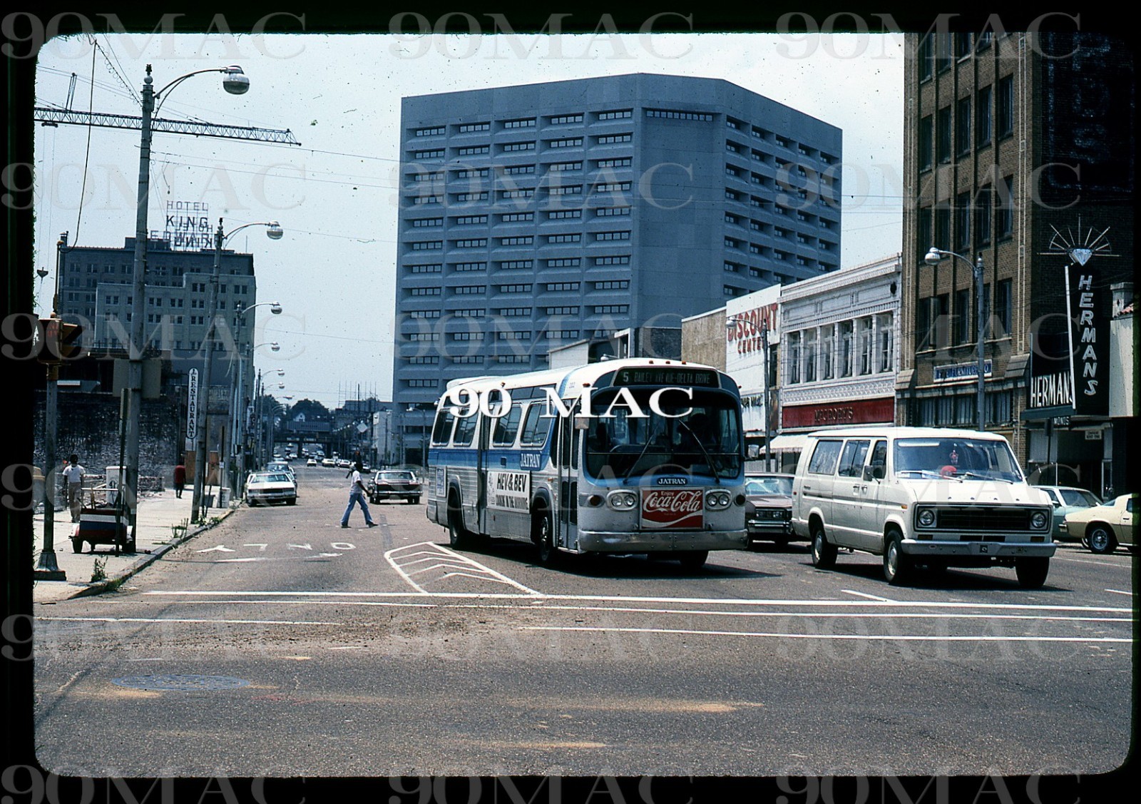 JTA. GM COACH BUS #202. Jacksonville (FL). Original Slide 1980.
