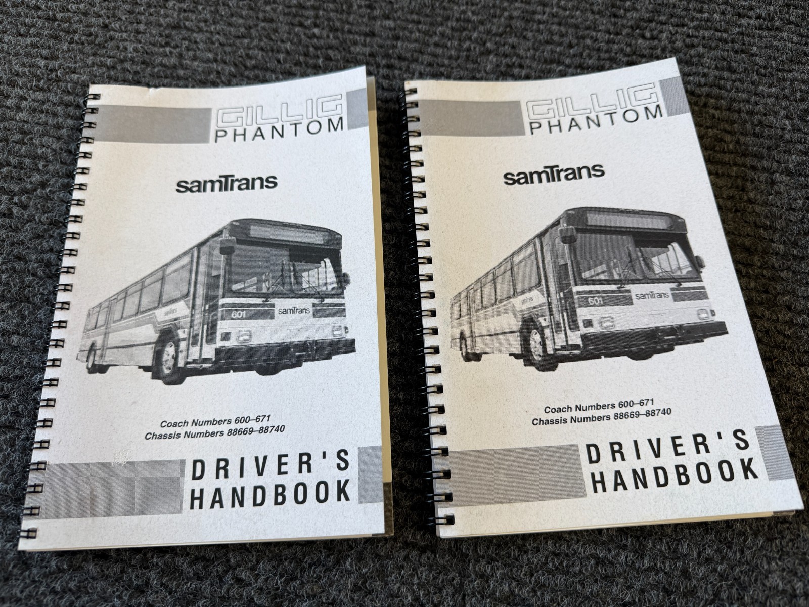 Gillig Phantom Driver’s/Operator’s Handbook – SamTrans 600 Series – 1998