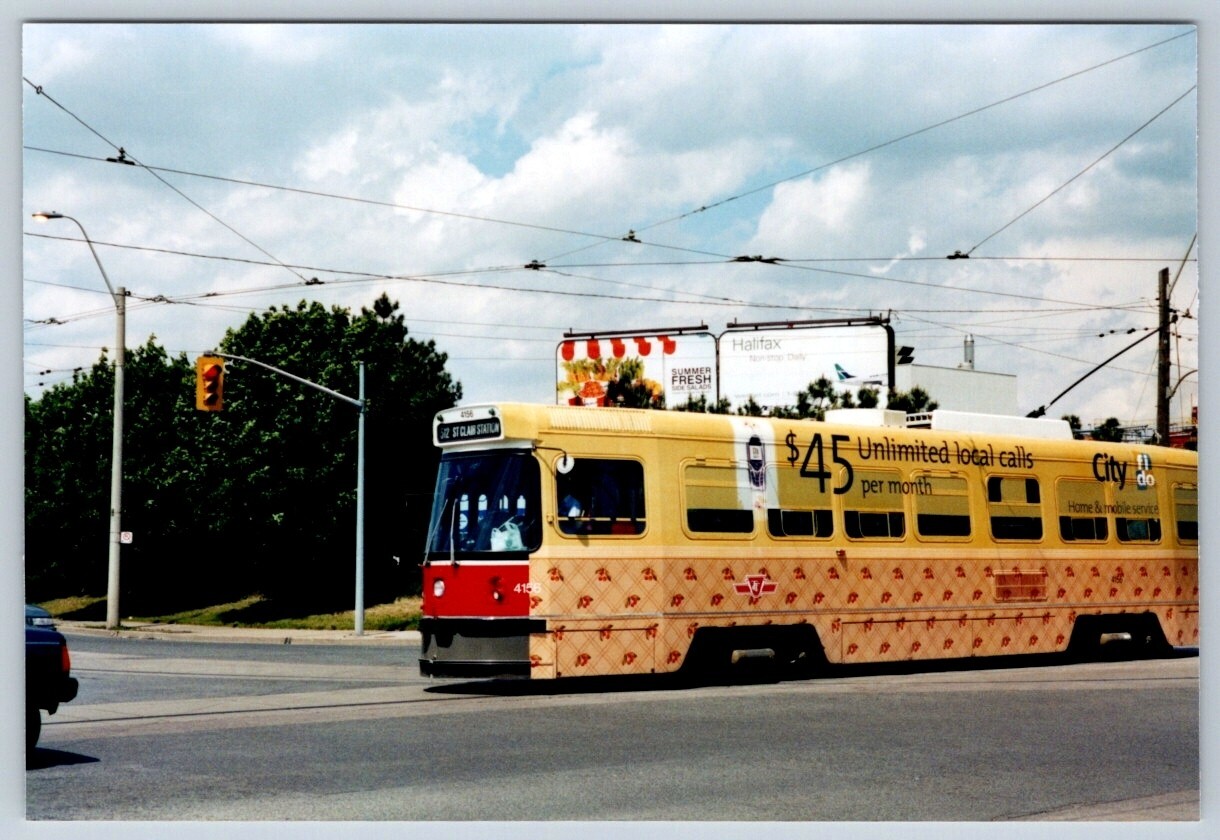 TTC Streetcar 4156 ‘City Fido’ Wrap St Clair West Loop Toronto Kodak 4×6 Print#3