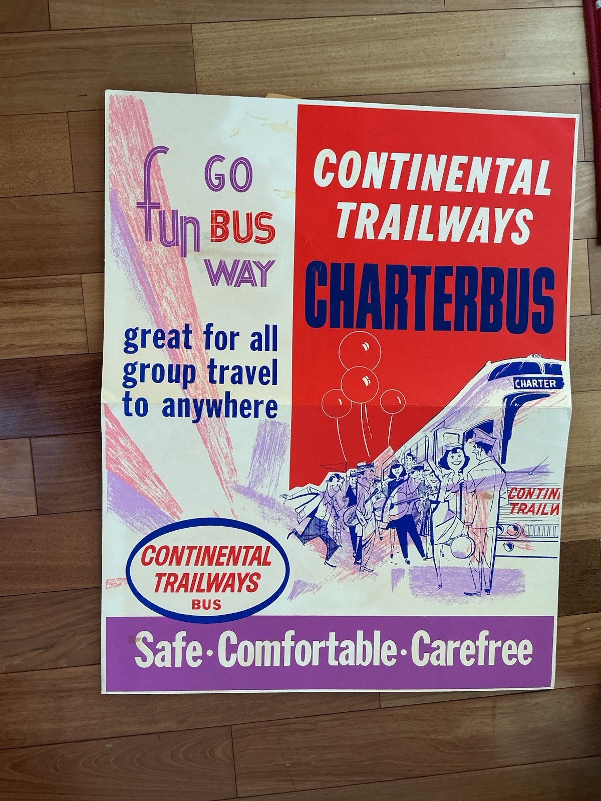 Vtg 1960s Continental Trailways Terminal Posters (3) w/ Rare Bus Mail Envelopes
