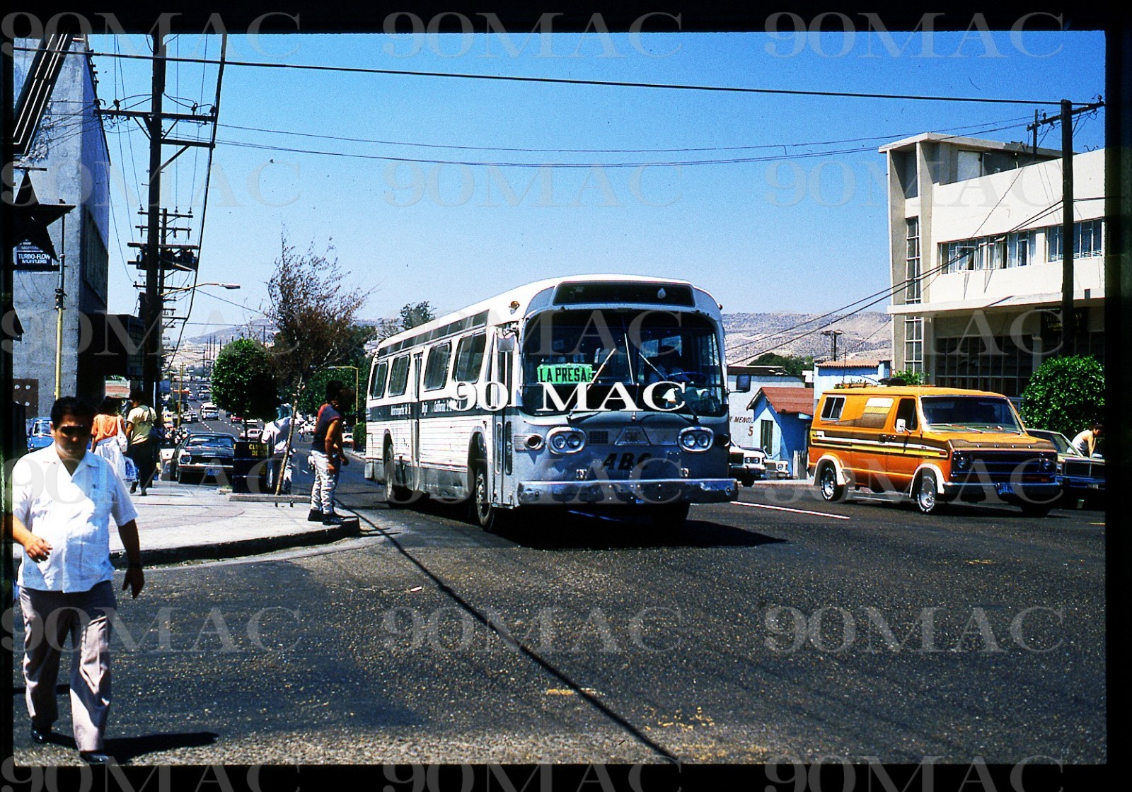 ABC. GM COACH BUS #3811. Tijuana (MX). Original Slide 1987.