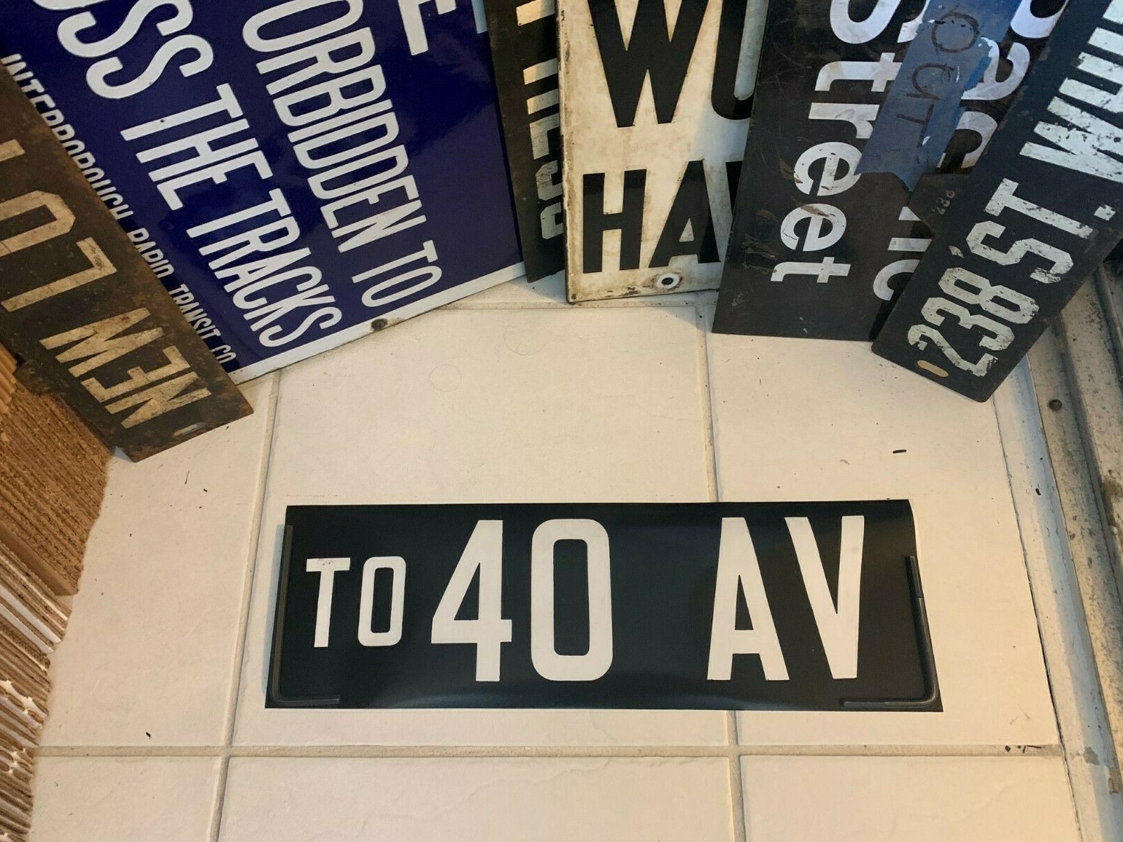 NY NYC BUS ROLL SIGN QUEENS 40 AVENUE DUTCH KILLS QUEENSBORO PLAZA QUEENSBRIDGE