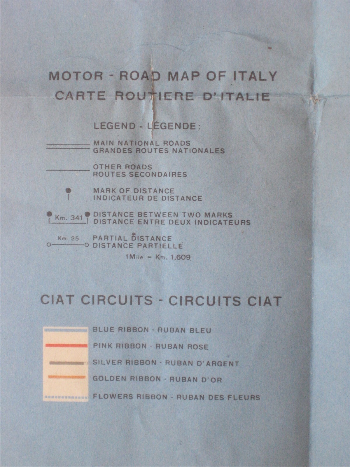 1952 Motoring in Italy by CIAT Bus Tours Map Brochure Time Tables Travel Guide
