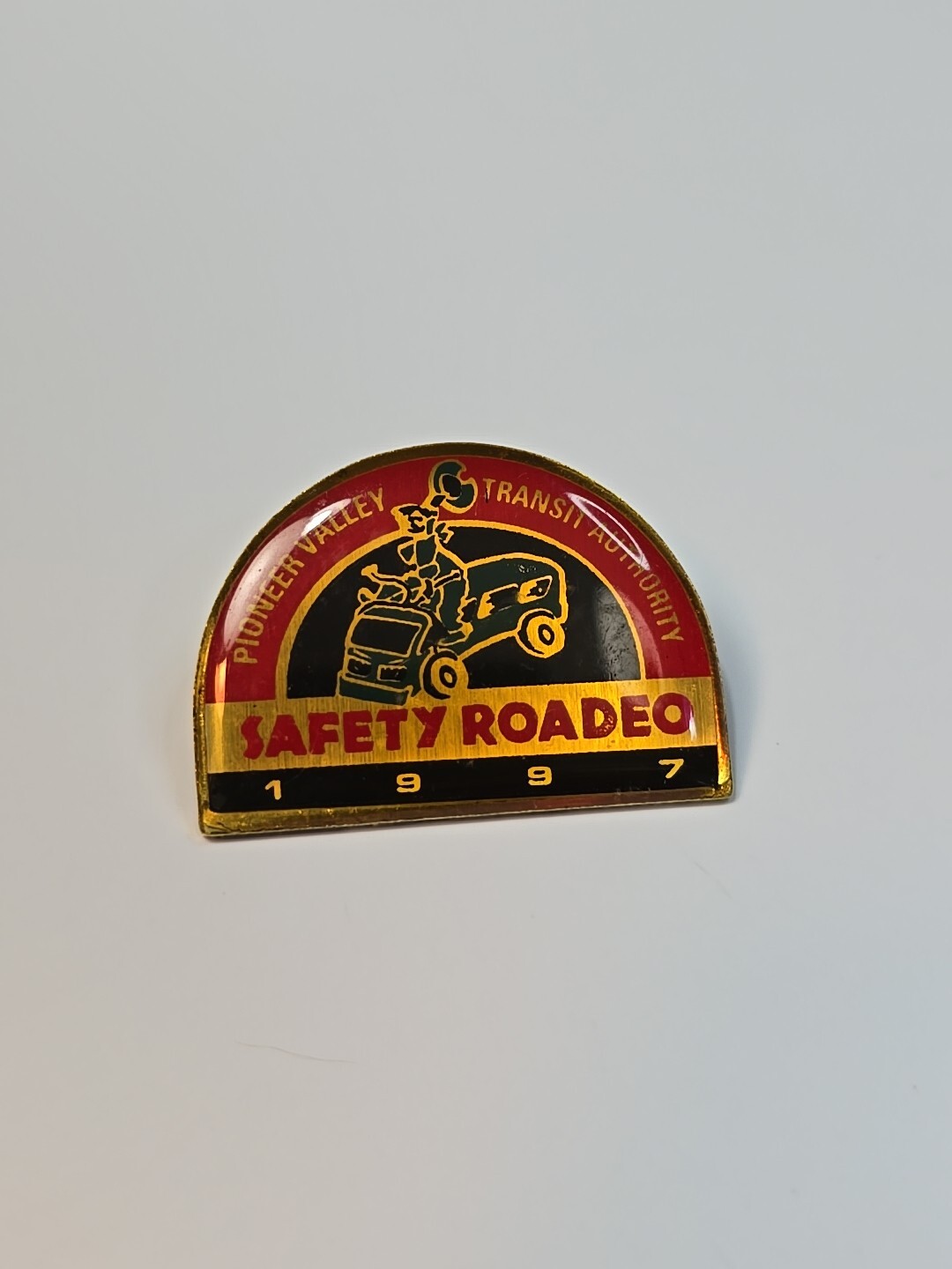 Pioneer Valley Transit Authority 1997 Bus Roadeo Lapel Pin Western Massachusetts