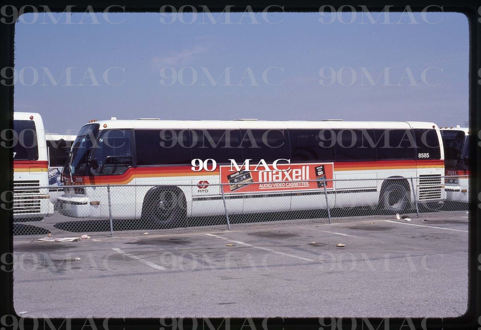 RTD-SCRTD. GM RTS BUS #8585. Los Angeles (CA). Original Slide 1984. D18.