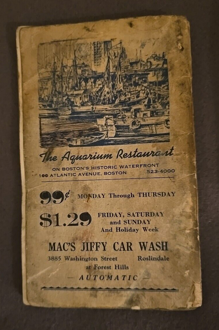 Vintage 1968 Approved Greater Boston and New England Flat Rate Fares