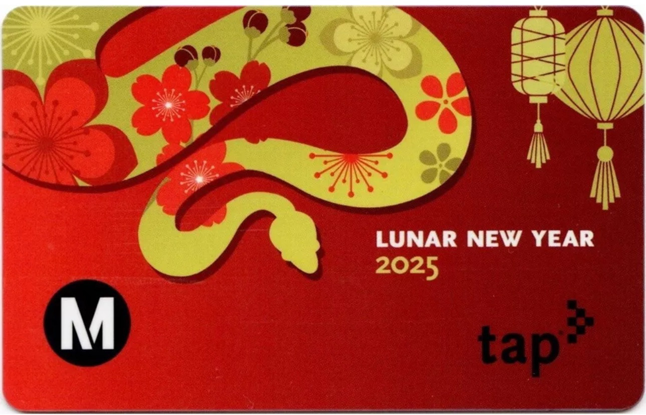 NEW Active Lunar New Year 2025 Los Angeles Metro LA TAP Fare Card Bus Subway