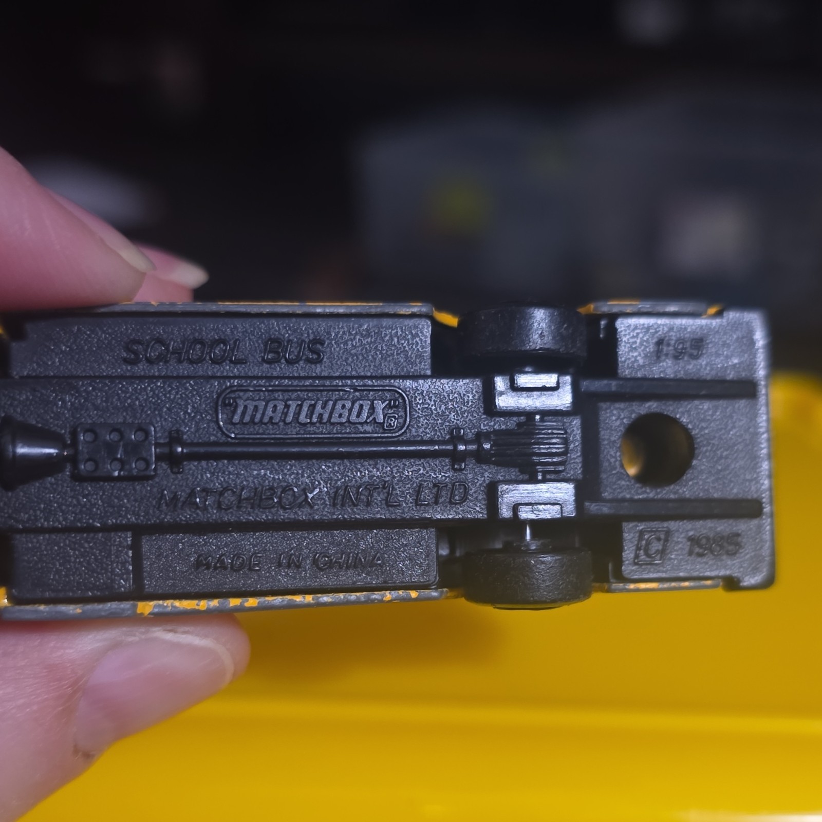 Matchbox School District 2 Diecast School Bus 1985 Collectible Toy Vehicle