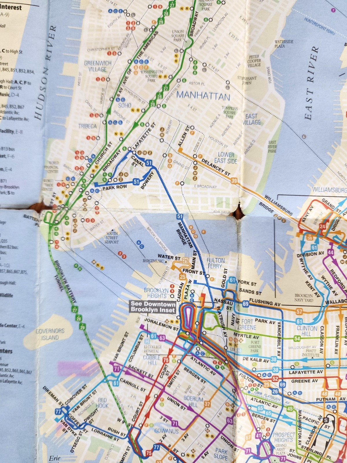 VINTAGE 1998 NYCTA NYC BROOKLYN BUS MAP MTA NEW YORK CITY TRANSIT AUTHORITY