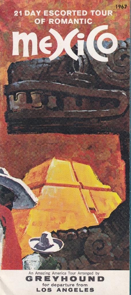 1967 Greyhound Bus Lines – Mexico tour brochure