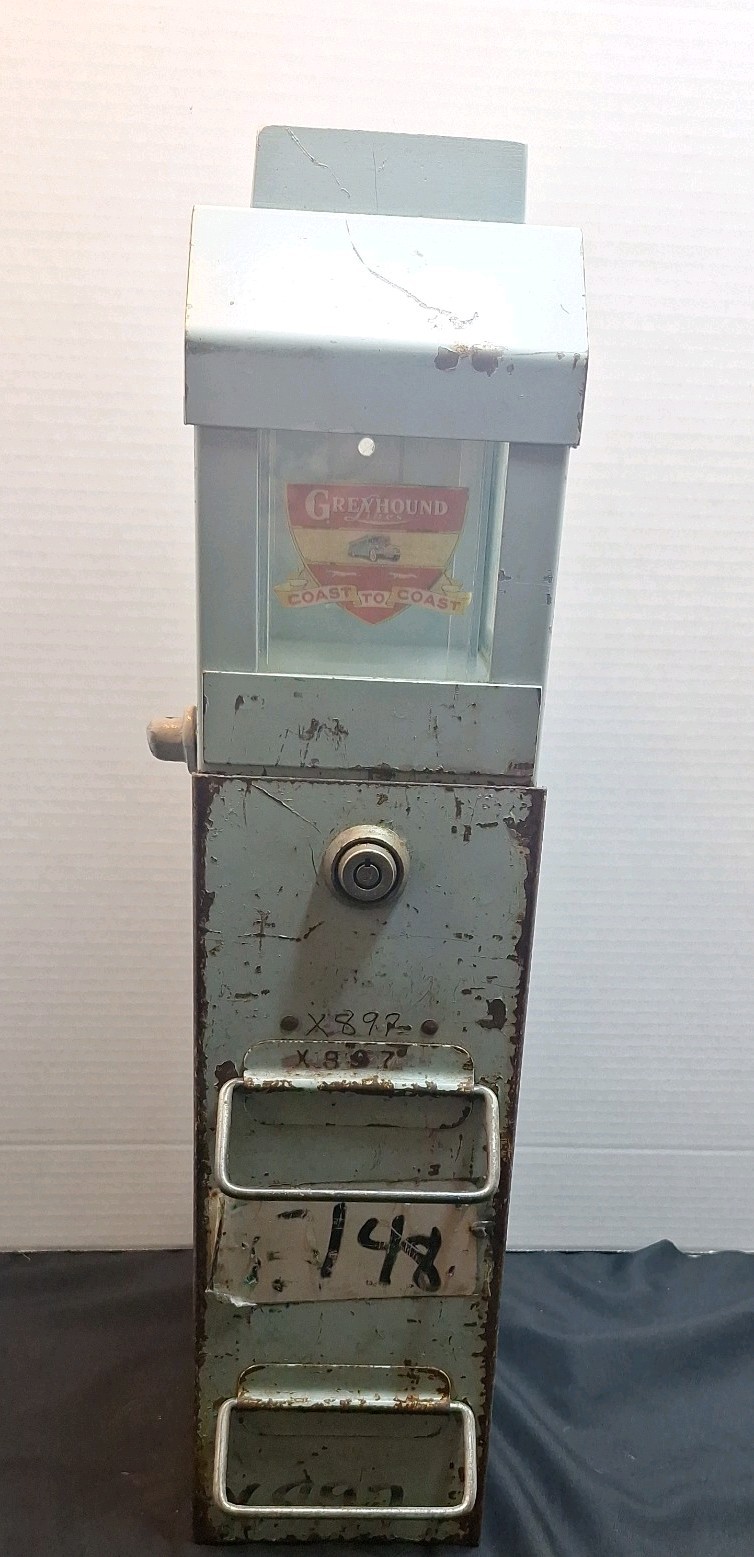 Vintage Greyhound Lines Coast To Coast Euclid Treasury Bus Fare Box With Keys