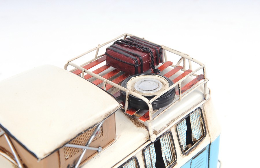 Volkswagen Camp Bus Model Metal Handmade Fully Assembled Home office Decor Gift