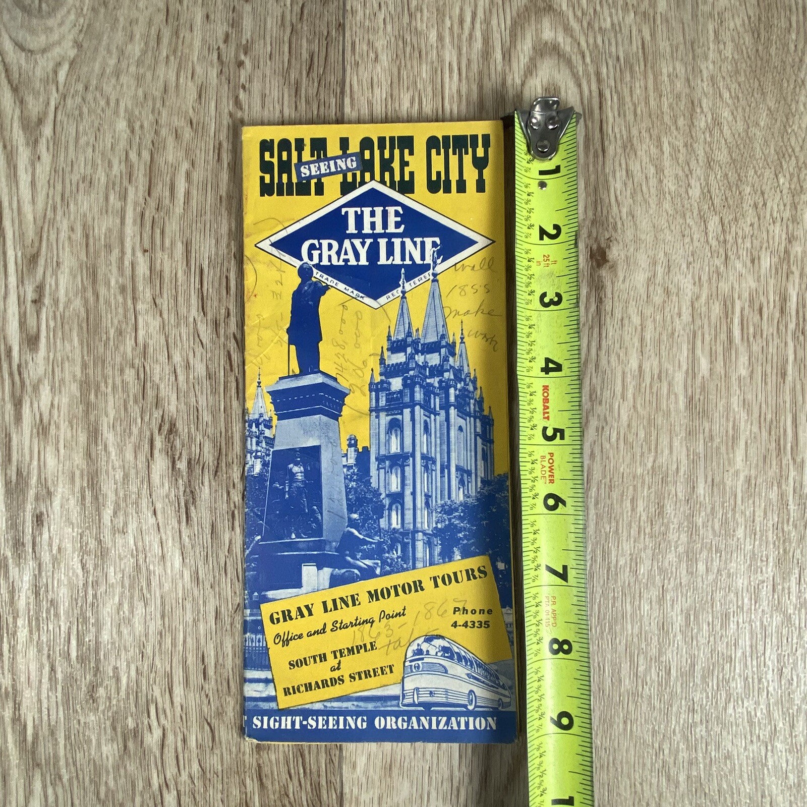 The Gray Line Motor Tours Pamphlet Travel Brochure Salt Lake City Utah
