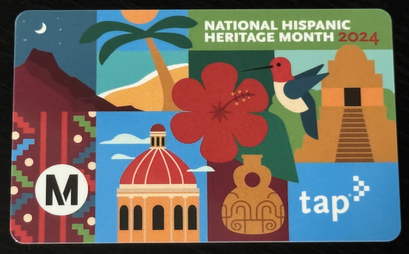 NEW Active Hispanic Heritage 2024 Los Angeles Metro LA TAP Fare Card Bus Rail