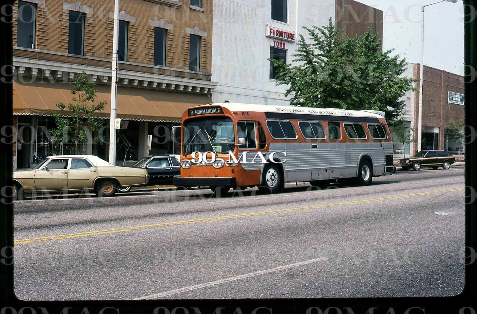 MATS. GM COACH BUS #7626. Montgomery (AL). Original Slide 1988.