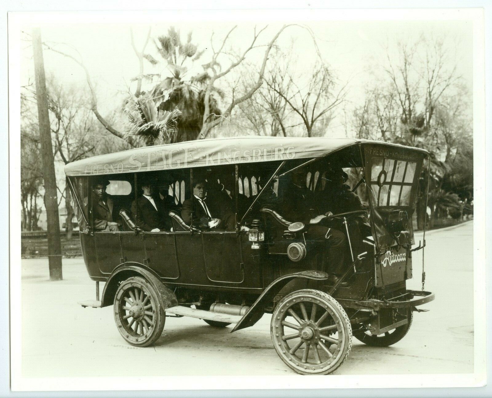 1910’s/1920’s Fresno & Kingsburg Stage Line Bus, California, 10×8 Photo