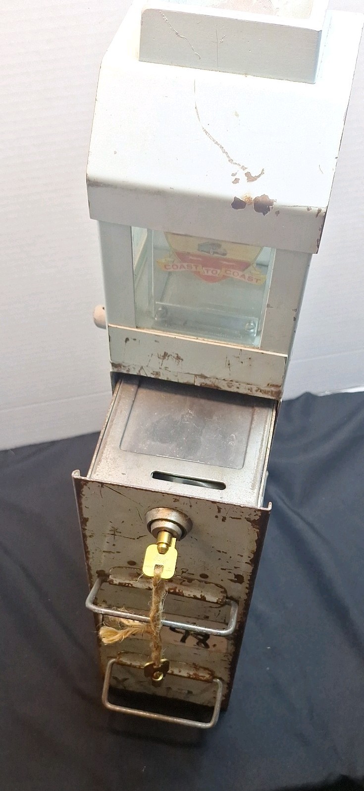 Vintage Greyhound Lines Coast To Coast Euclid Treasury Bus Fare Box With Keys