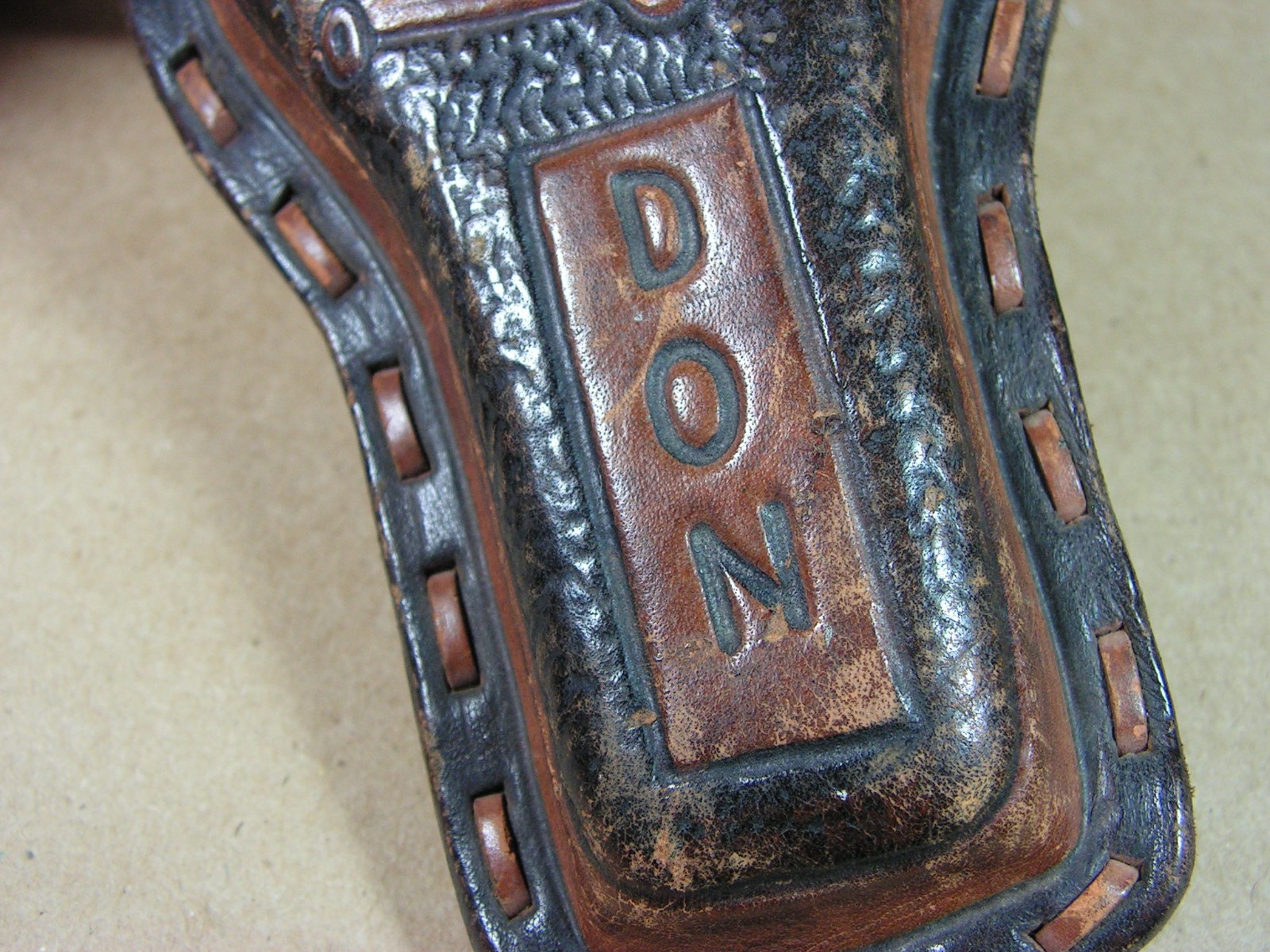 Great old Chicago Ticket Punch with Custom Hand made Leather Holster for “DON” !