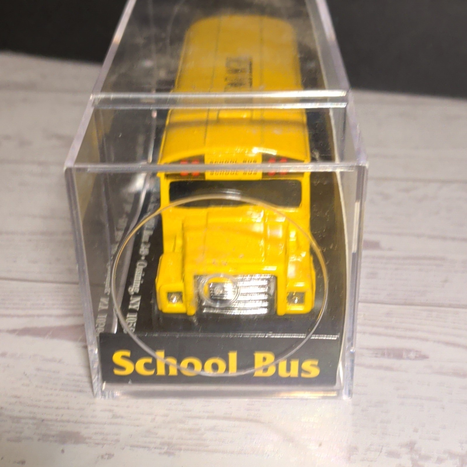 Harvey Hutter 1996 New York School Bus Collectible Model with Display Case