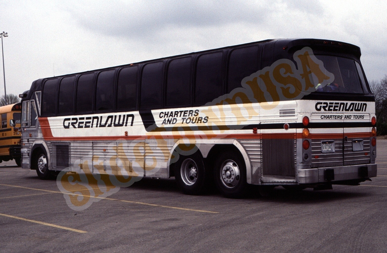 Vtg Bus Slide Greenlawn Y2O107
