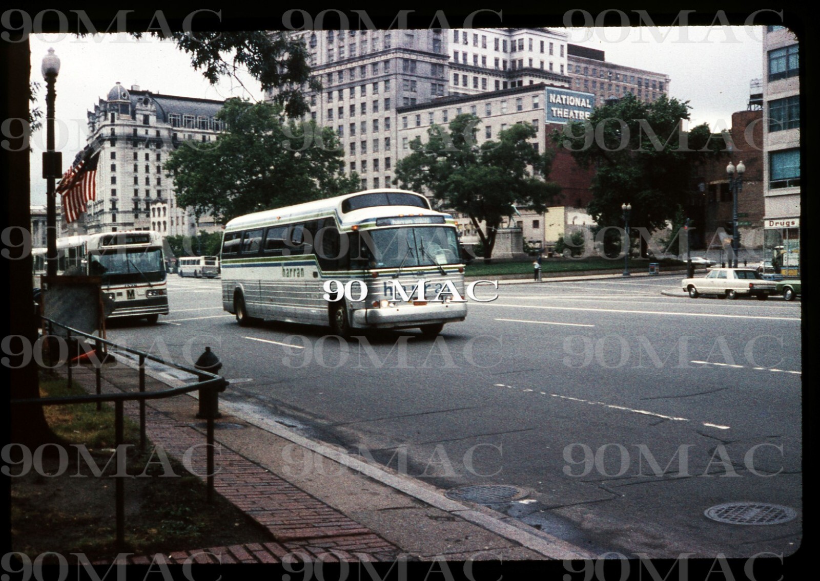 HARRAN TRANSPORTATION CO. GM COACH BUS #504. Original Slide 1976.