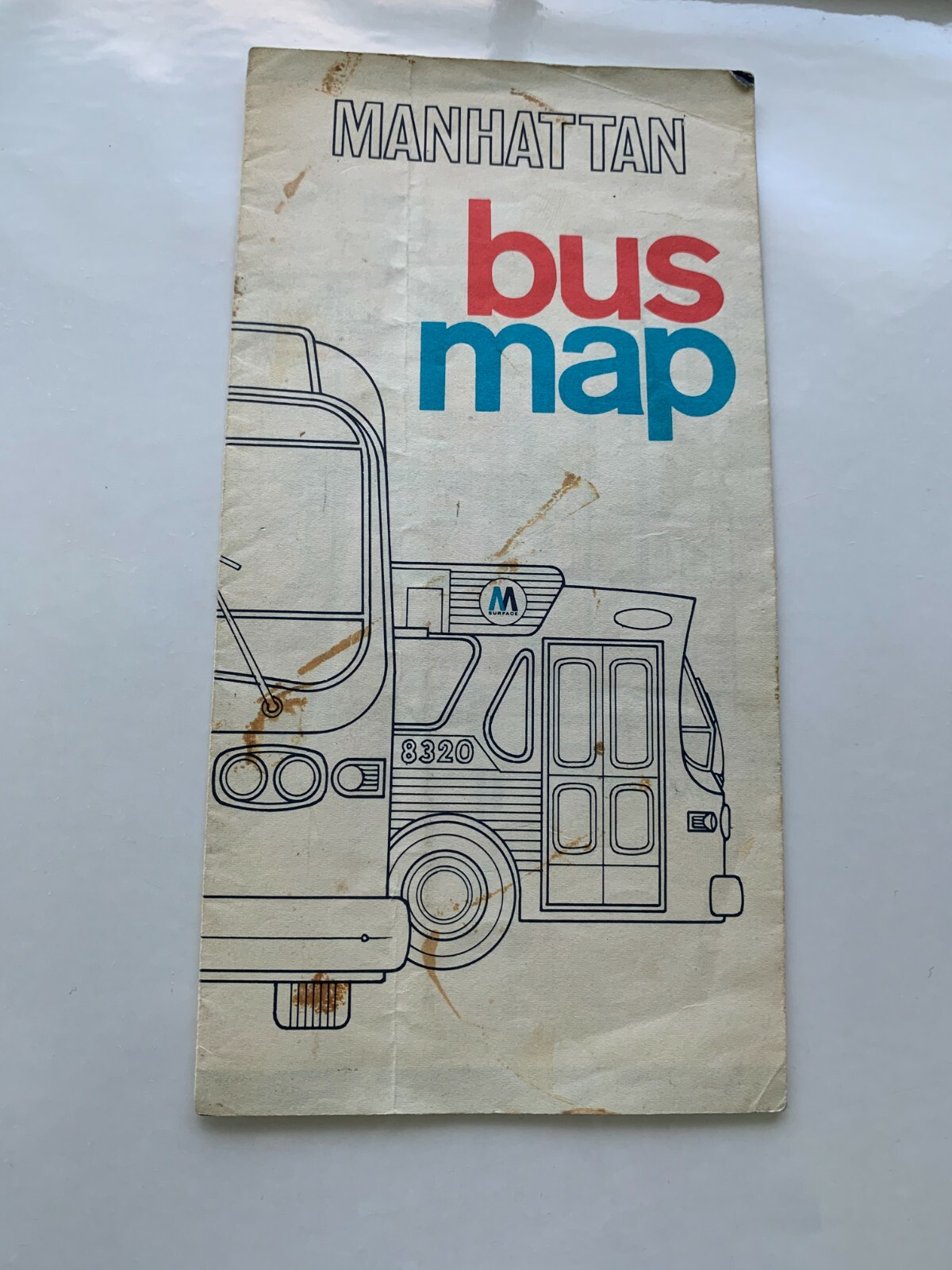 MANHATTAN BRIDGE NY NYC BUS MAP 1969 VINTAGE LITHO BOWERY VILLAGE JAY STREET